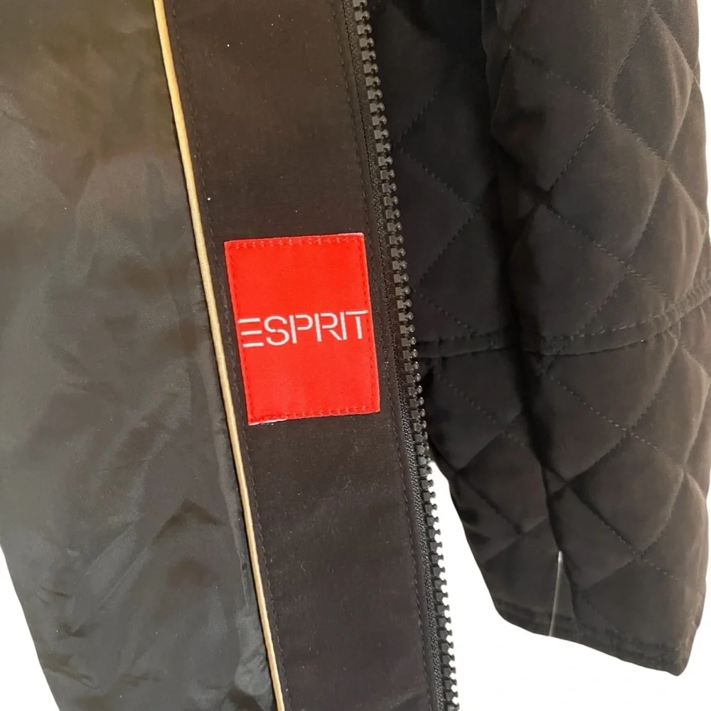 NWT Espirit Women's Brown Quilted Parka Jacket Size XL